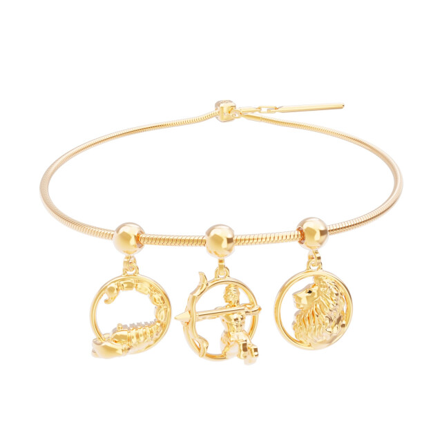 Chocli 18 Ayar Altın Kaplama Charm - Aslan Burcu