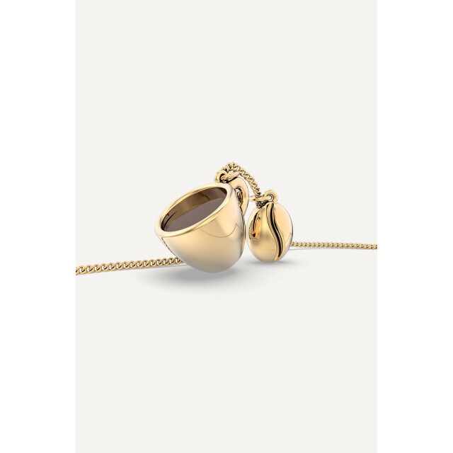 Chocli 18 Ayar Altın Kaplama Kahve & Çekirdek Kolye