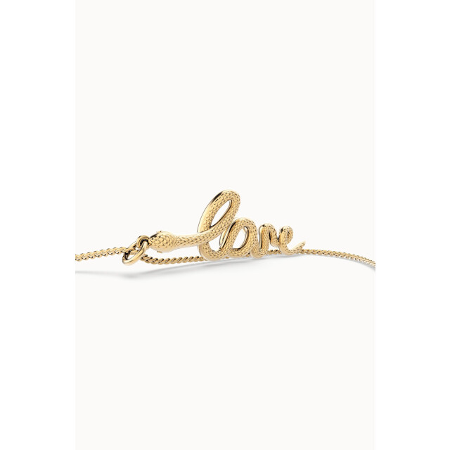 Chocli 18 Ayar Altın Kaplama Love Snake Kolye