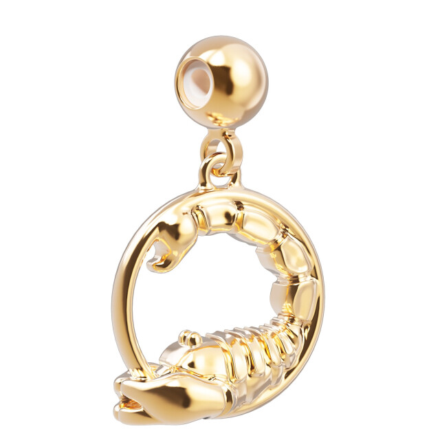 Chocli 18 Ayar Altın Kaplama Charm - Akrep Burcu