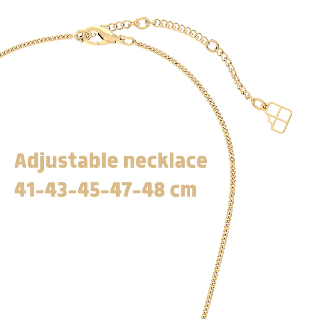 Chocli 18 Ayar Altın Kaplama Şimşek Kolye