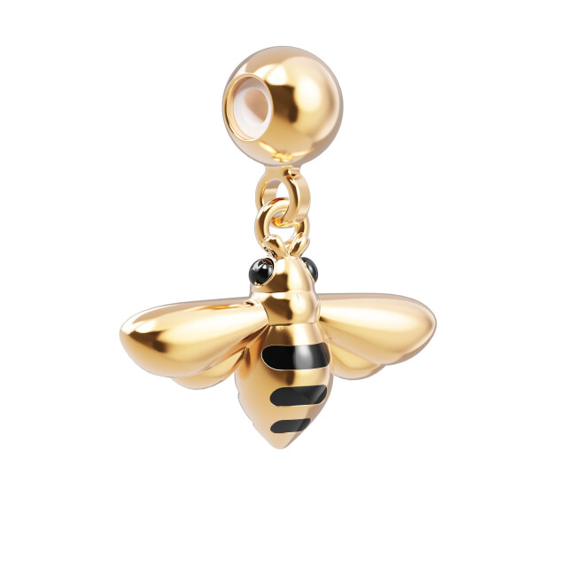 Chocli 18 Ayar Altın Kaplama Charm - Arı