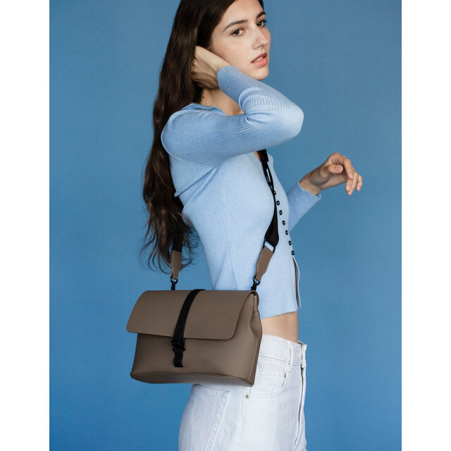 Gaston Luga Splash Crossbody Medium &Ccedil;anta - Kahverengi