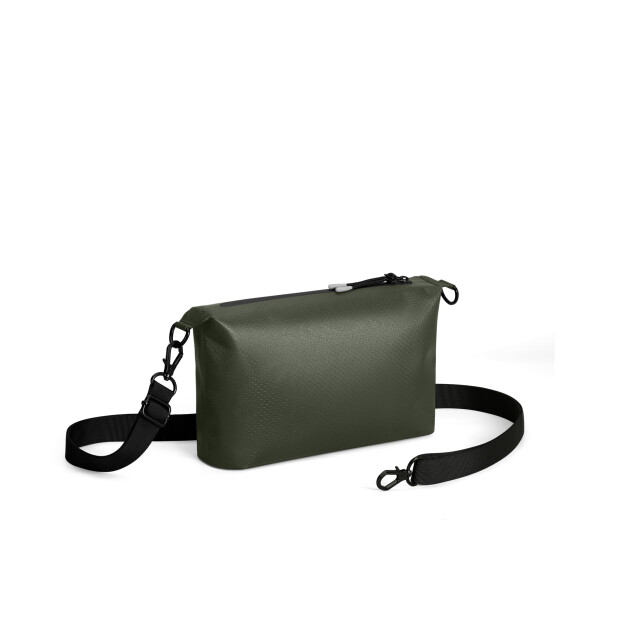 Gaston Luga Lightweight DuoSeal Crossbody Omuz &Ccedil;antası- Olive