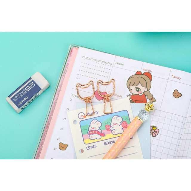 Kayıgo Tiny Paslanmaz Çelik Kedi Klips Altılı -Rose