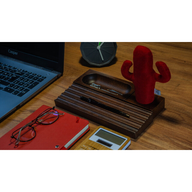 Kayıgo KAYIGO Woody &Uuml;&ccedil;l&uuml; Ofis Seti Koyu Kahverengi
