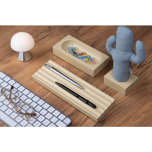 Kayıgo Kayigo Woody Krem Üçlü Ofis  Seti - Mavi Cactus