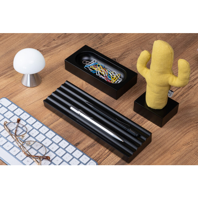 Kayıgo Woody Siyah Üçlü Ofis Seti - Sarı Cactus