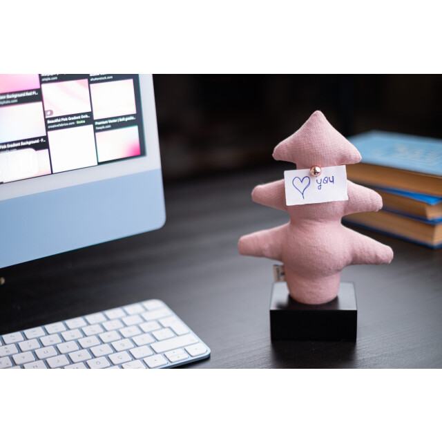 Kayıgo Woody Siyah &Uuml;&ccedil;l&uuml; Ofis Seti - Pembe &Ccedil;am