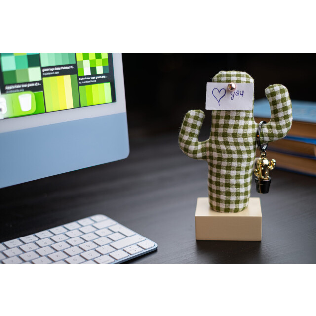 Kayıgo Kayigo Woody Krem Üçlü Ofis  Seti - Pötikareli Cactus