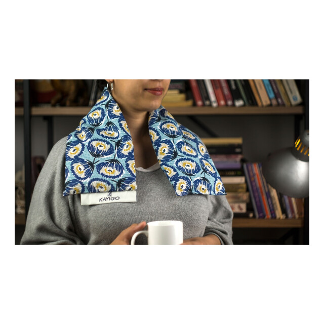 Kayigo Warmy Lavantalı Ilık Sarılma Yastığı- Mavi Çiçekler