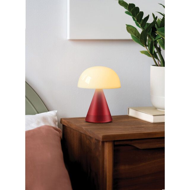 Lexon Mina L Led Lamba ve  Bluetooth Hoparl&ouml;r Koyu Kırmızı