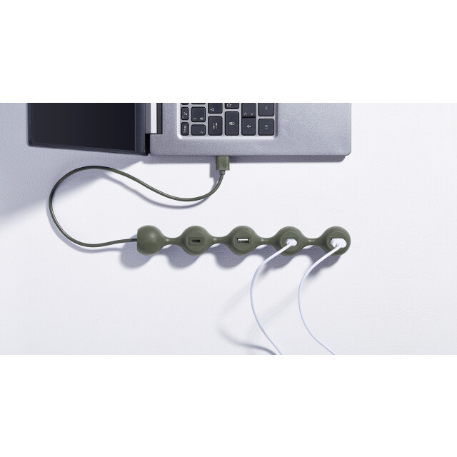 Lexon Peas Hub 2 Usb Çoğaltıcı Haki