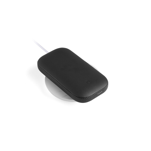 Lexon Powersound Deri Kablosuz Şarj Cihazı ve Bluetooth Hoparl&ouml;r- Siyah