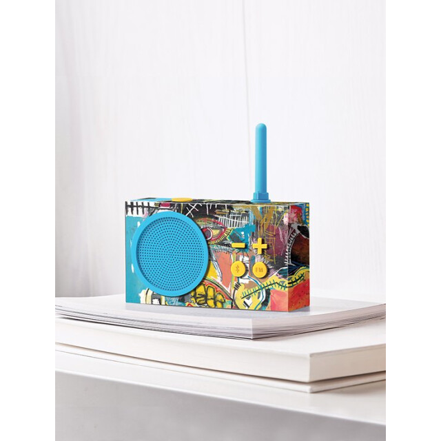 Lexon Tykho 3 Bluetooth Hoparl&ouml;r ve Radyo X Jean-Michel Basquiat Skull