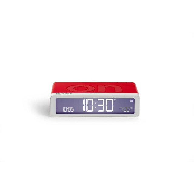 Lexon x Pantone Flip Klasik Şarj Edilebilir Alarm Saat Kırmızı