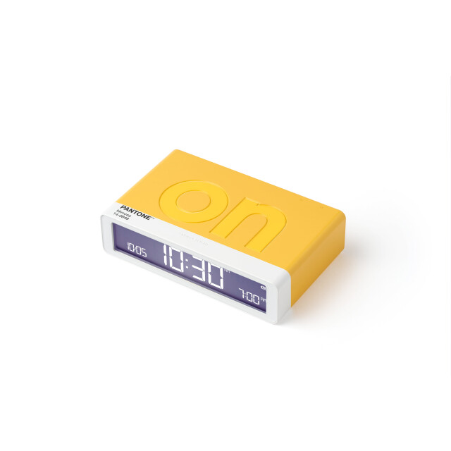 Lexon x Pantone Flip Klasik Şarj Edilebilir Alarm Saat Sarı