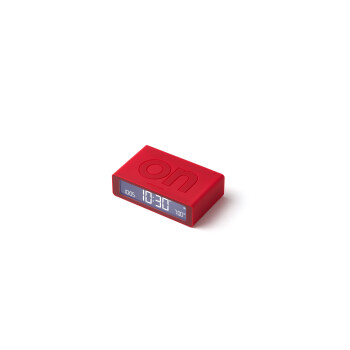 Lexon Flip Mini Şarj Edilebilir Alarm Saat A&ccedil;ık Kırmızı