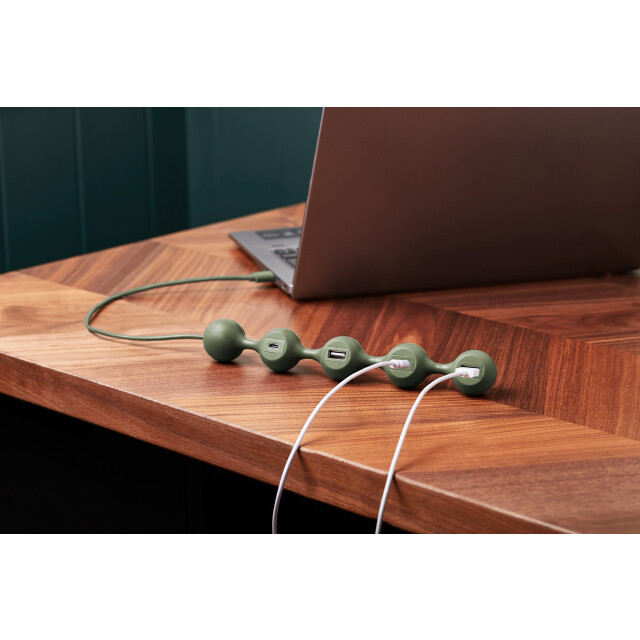Lexon Peas Hub 2 Usb Çoğaltıcı Haki