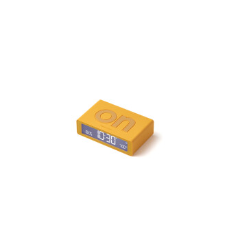 Lexon Flip Mini Şarj Edilebilir Alarm Saat Sarı