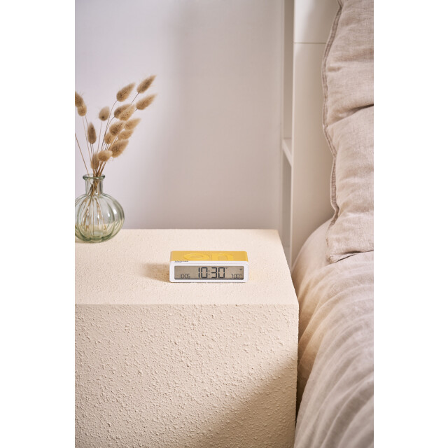 Lexon x Pantone Flip Klasik Şarj Edilebilir Alarm Saat Sarı