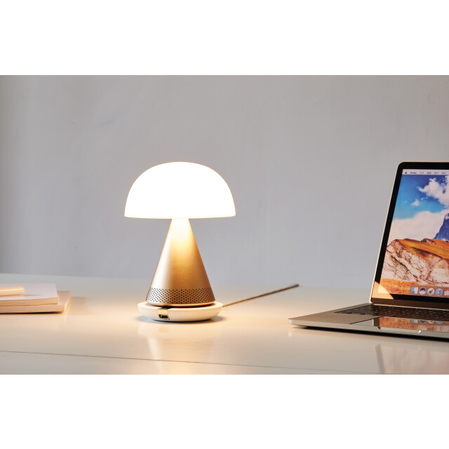 Lexon Mina L Led Lamba ve  Bluetooth Hoparlör Dore