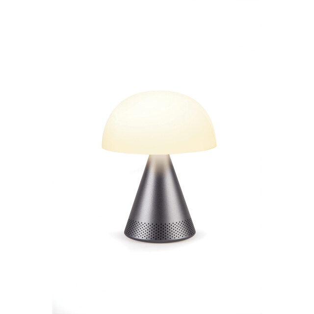 Lexon Mina L Led Lamba ve  Bluetooth Hoparlör Metalik Gri