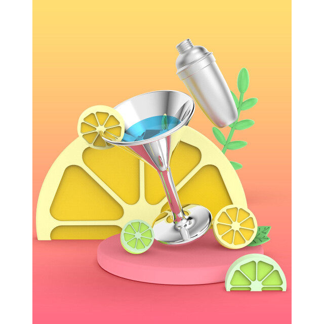 Metalmorphose Kokteyl Anahtarlık
