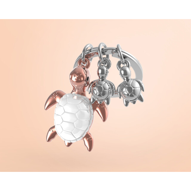 Metalmorphose Kaplumbağa Ailesi Anahtarlık