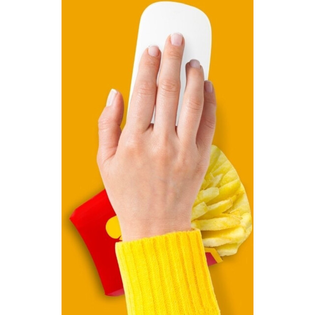 Mustard Fries Mouse Silikon Bilek Desteği
