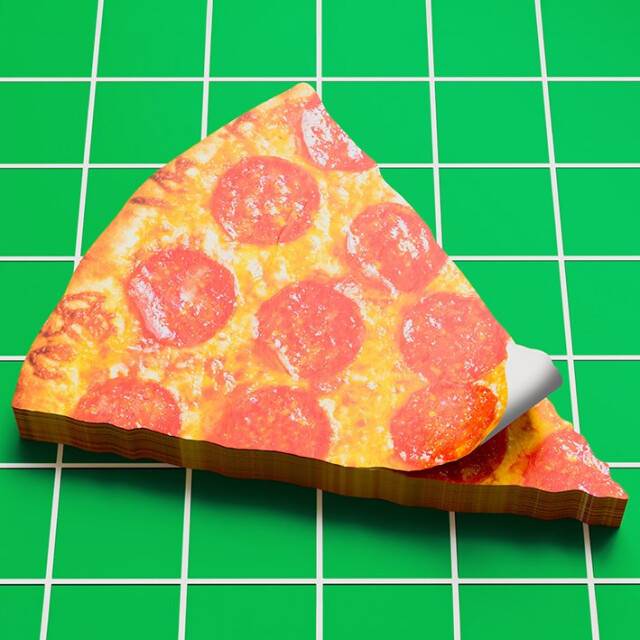 Mustard Pizza Sticky Not Kağıdı