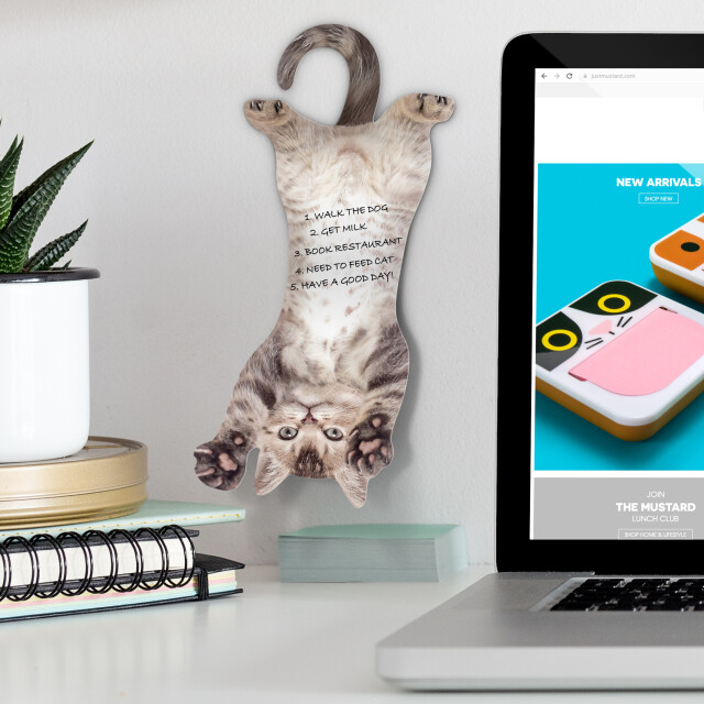 Mustard Cat Asılabilir Notluk