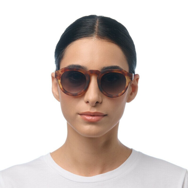 Okkia Zeno Round Unisex G&uuml;neş G&ouml;zl&uuml;ğ&uuml;Sahara Havana / Lens: Yeşil