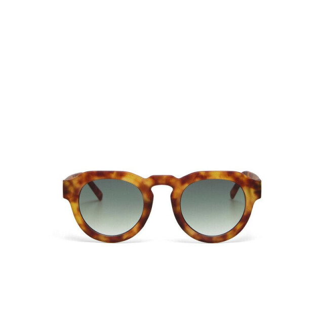 Okkia Zeno Round Unisex G&uuml;neş G&ouml;zl&uuml;ğ&uuml;Sahara Havana / Lens: Yeşil