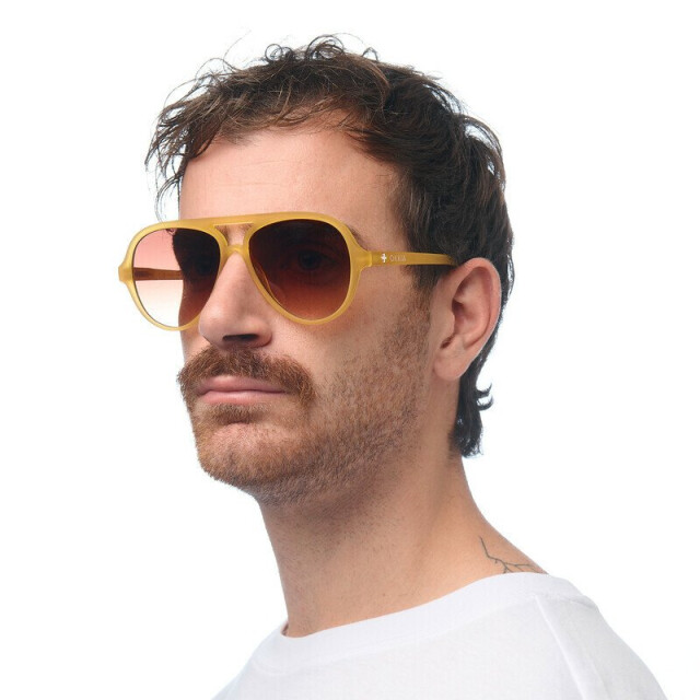 Okkia Alessio Unisex G&uuml;neş G&ouml;zl&uuml;ğ&uuml;Transparan Sarı / Lens: Kahverengi Degrade