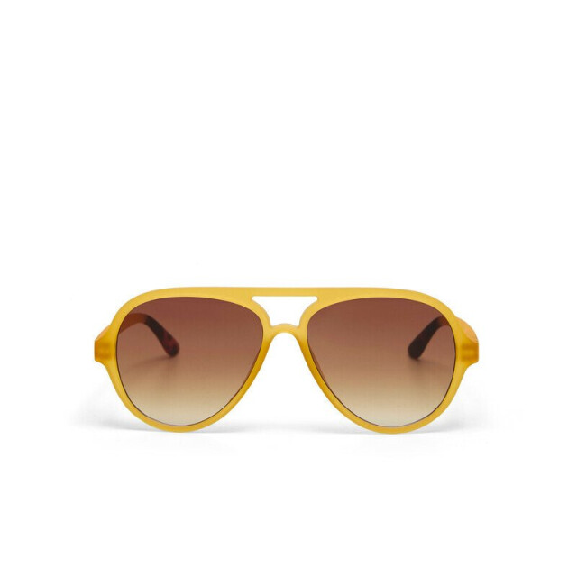 Okkia Alessio Unisex G&uuml;neş G&ouml;zl&uuml;ğ&uuml;Transparan Sarı / Lens: Kahverengi Degrade