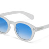 Okkia Milano Unisex G&uuml;neş G&ouml;zl&uuml;ğ&uuml; Transparan Beyaz / Lens: Mavi Gradyan