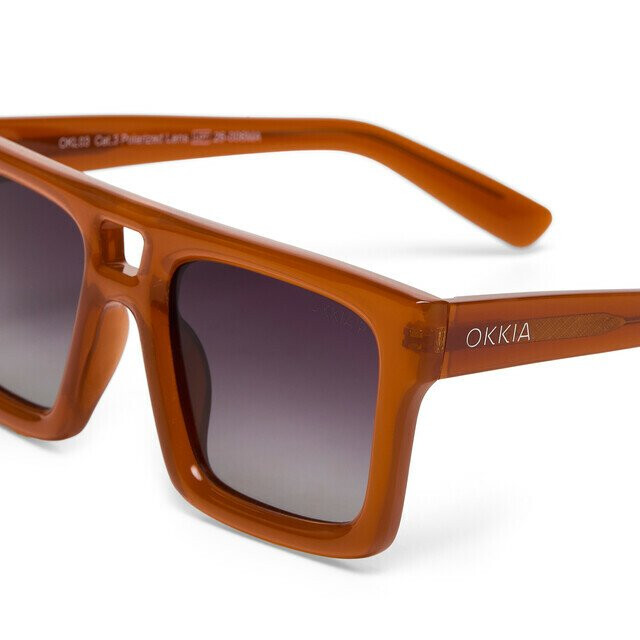 Okkia Club VULCANO Siyah Lens Polarize G&uuml;neş G&ouml;zl&uuml;ğ&uuml; Bal Rengi