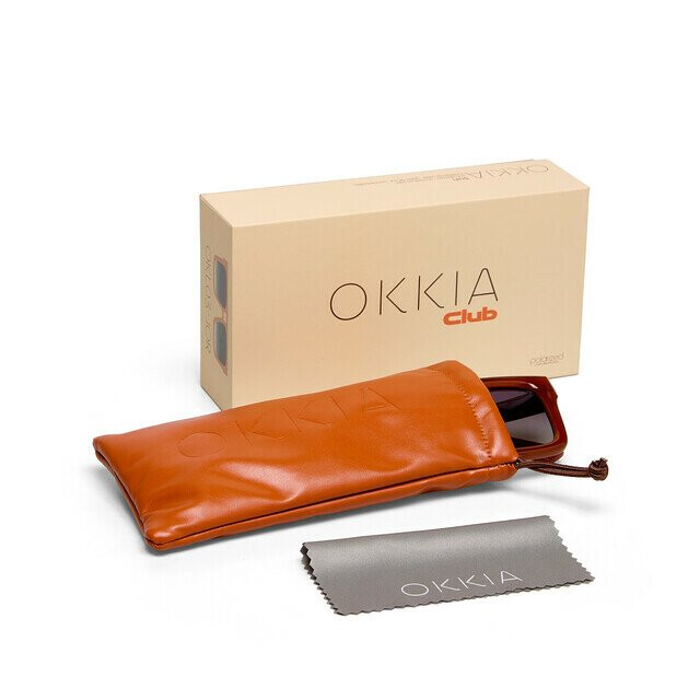 Okkia Club VULCANO Siyah Lens Polarize G&uuml;neş G&ouml;zl&uuml;ğ&uuml; Bal Rengi