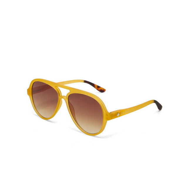 Okkia Alessio Unisex G&uuml;neş G&ouml;zl&uuml;ğ&uuml;Transparan Sarı / Lens: Kahverengi Degrade
