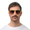 Okkia Alessio Unisex G&uuml;neş G&ouml;zl&uuml;ğ&uuml;Transparan Sarı / Lens: Kahverengi Degrade