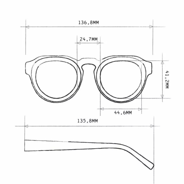 Okkia Zeno Round Unisex Siyah Havana Güneş Gözlüğü Siyah Gradyan