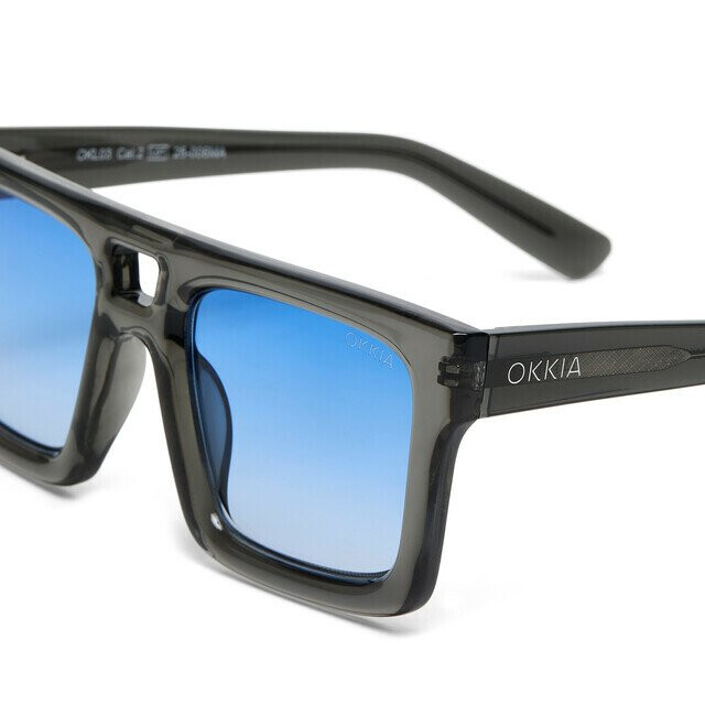 Okkia Club VULCANO Mavi Lens Polarize G&uuml;neş G&ouml;zl&uuml;ğ&uuml; Şeffaf F&uuml;me