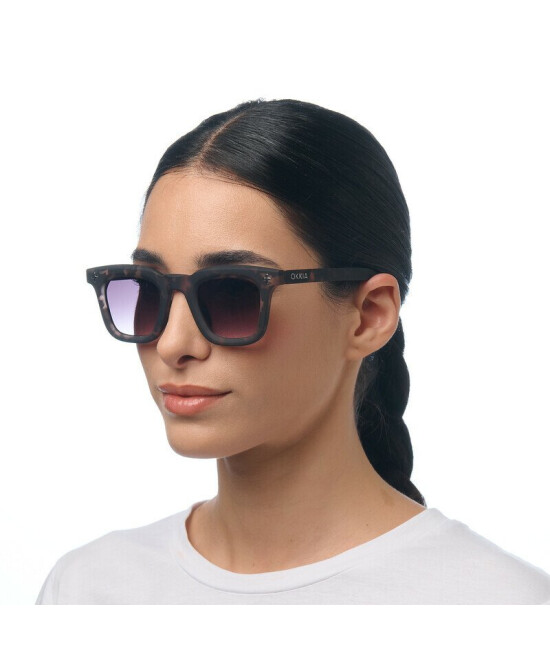 Okkia Firenze Unisex Güneş Gözlüğü Dirty Havana / Lens: Siyah
