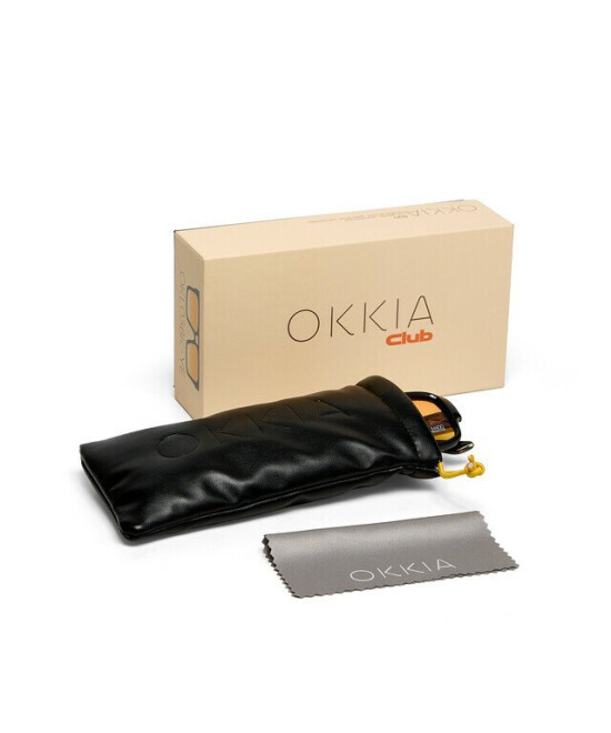 Okkia Club VULCANO Sarı Lens Polarize Güneş Gözlüğü Siyah