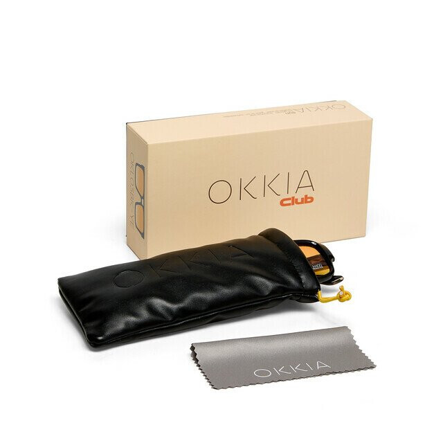 Okkia Club VULCANO Sarı Lens Polarize G&uuml;neş G&ouml;zl&uuml;ğ&uuml; Siyah