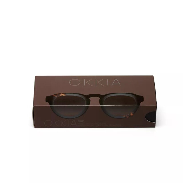 Okkia Zeno Round Unisex Siyah Havana Güneş Gözlüğü Siyah Gradyan