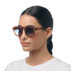 Okkia Zeno Round Unisex G&uuml;neş G&ouml;zl&uuml;ğ&uuml;Sahara Havana / Lens: Yeşil