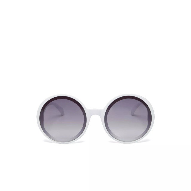 Okkia Monica Unisex B&uuml;y&uuml;k Yuvarlak  G&uuml;neş G&ouml;zl&uuml;ğ&uuml; Beyaz