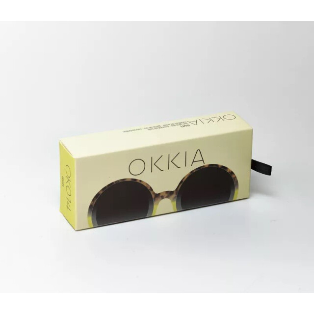 Okkia Monica Unisex  B&uuml;y&uuml;k Yuvarlak G&uuml;neş G&ouml;zl&uuml;ğ&uuml; Havana Sarısı